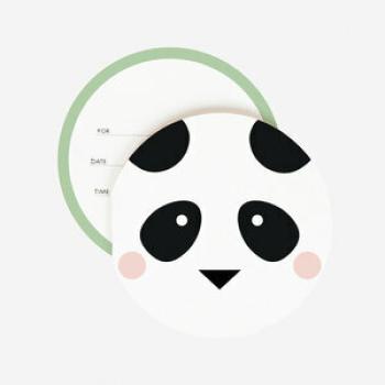 Panda Einladungskarten